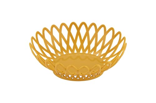 G.E.T. 10" x 8 1/4" Oval Plastic Serving Basket (Set of 4) - color: Yellow, size: 10" x 8.25", style: Set of 4