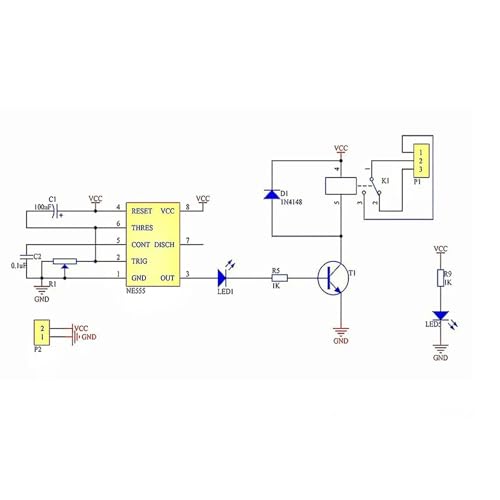 NE555 Adjustable Delay Timer Module, 12V DC