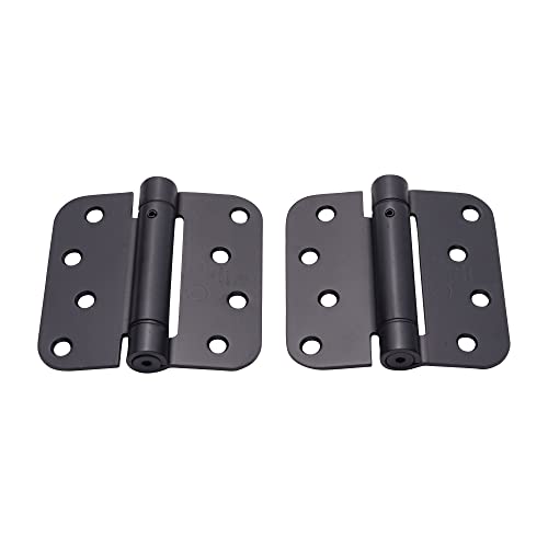 Self Closing Spring Door Hinges Oil Rubbed Bronze 4 Inch - 5/8 Radius 2-pk - color: Oil Rubbed Bronze