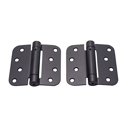 Self Closing Spring Door Hinges Oil Rubbed Bronze 4 Inch - 5/8 Radius 2-pk - color: Oil Rubbed Bronze