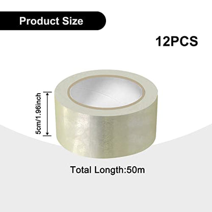 Clear Packing Tape 2 Inch Wide 12 Rolls 2" x55Yd Refill
