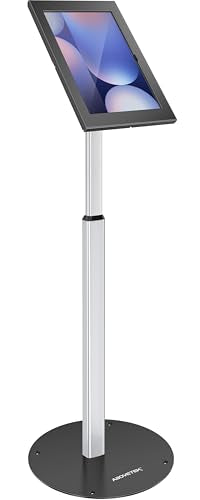 AboveTEK Tablet Floor Stand, Anti-Theft Kiosk Stand, Height Adjustable Tablet Stand Floor with Locking System, for 14.6" Samsung Galaxy Tab S8 Ultra, S9 Ultra, S10 Ultra, S11 Ultra, for Retail & POS - size: 14.6" Galaxy Tab