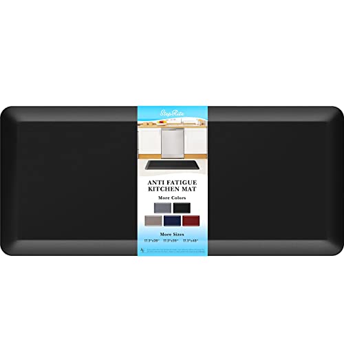 4/5 Inch Thick Kitchen Mats for Floor, StepRite Kitchen Rug for Standing - color: Black, size: 39"L x 17"W x 0.8"Th
