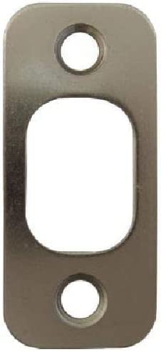 Deadbolt Strike Plate Door Backplate 1" x 2 1/4" Round Corner with Screws