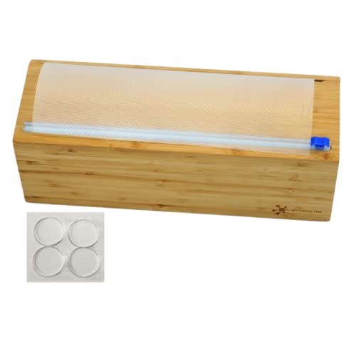 Large Vacuum Sealer Bag Roll, Food Wrap Dispenser with Slide Cutter - size: LDispenserOnly