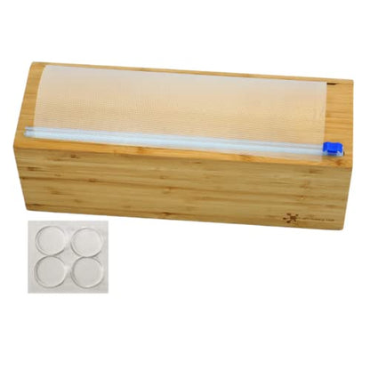 Large Vacuum Sealer Bag Roll, Food Wrap Dispenser with Slide Cutter - size: LDispenserOnly