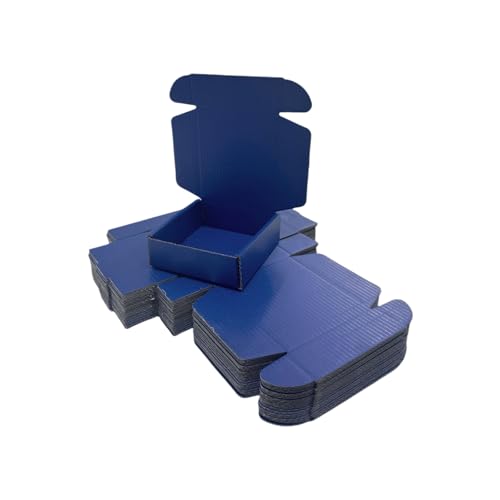 50 Pack 6.3x6x1.6 in Industrial Blue Shipping Boxes - color: Industrial Blue, size: 6.3x6x1.6 in