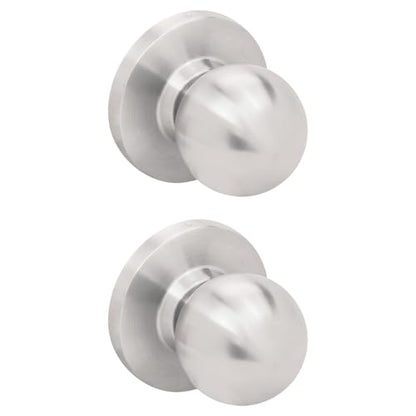 Nuk3y Bella Grade 2 Commercial Duty Cylindrical Knob Lockset UL Rated (Satin Stainless Steel, Dummys (2 Pack)) - size: Dummys (2 Pack)