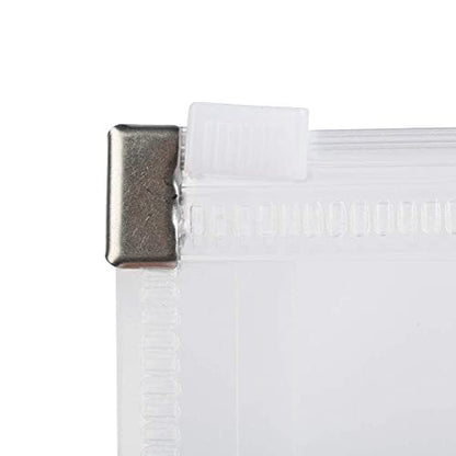 JAM PAPER Plastic 3 Hole Punch Binder Envelopes with Zip Closure - #10 Wallet Booklet - 6 x 9 1/2 - Clear - 12/Pack - color: Clear, size: 3 Hole Binder Pocket