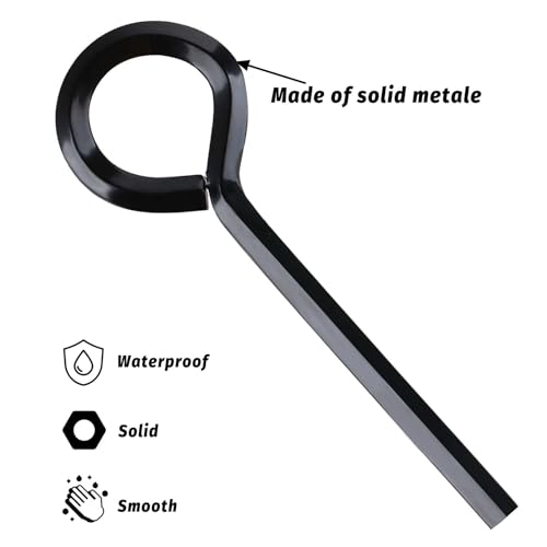 Abeillo 5 Pack 1/8" Allen Wrench, Hex Key for Push Bar Door, Standard Hex Dogging Key with Full Loop, Black Metal Allen Wrenches Keychain Door Keys - size: 1/8in