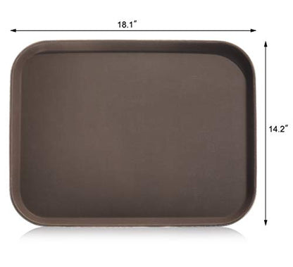 New Star Foodservice Non-Slip Tray, Brown, 14x18-Inch - color: Brown, size: 14-Inch x 18-Inch