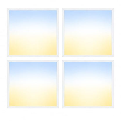 2x2 LED Flat Panel Light 4 Pack, 5200LM, 40W, Drop Ceiling Fixture - color: 2x2, size: 4 Pack