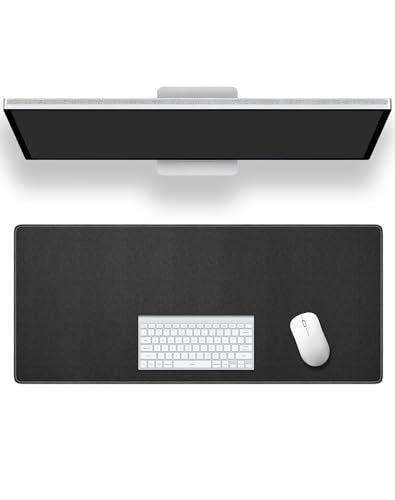 ALOANES Non-Slip Extended Mouse Pad Office&Home Desk Mat Stitched Edge - color: Classic Black, size: 31.5L x 11.8W inches