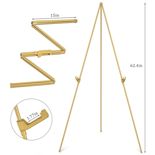 Display Easel Stand for Wedding Sign, Tripod Collapsible Portable Easel