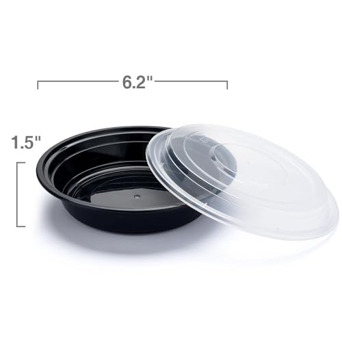 Glotoch Round Meal Prep Containers Bowls with Lids, 16 oz, 150 Pack - color: 16OZ-150Pack