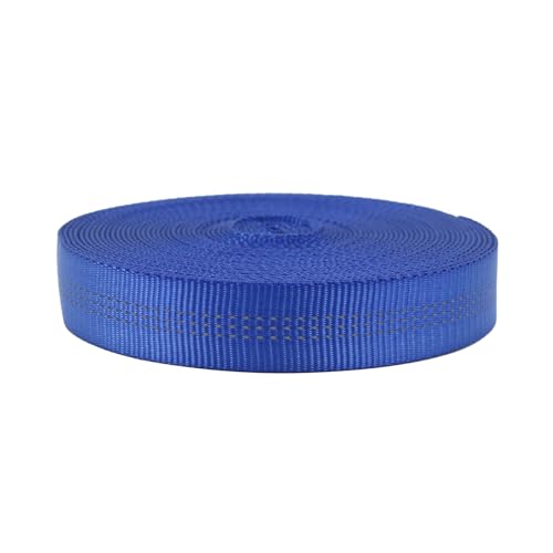 NewDoar CE UIAA Certified 1 Inch Nylon Webbing Strap/Tubular Climbing Webbing - Heavy Duty Strap for Rescue, Climbing, Harnesses, Rock Work, & Firefighting - color: Blue, size: 1 inch x 10 Yard