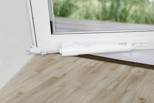 Wright Products EZ-Hold Heavy Duty Pneumatic Storm Door Closer, White - color: White