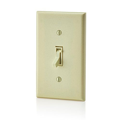 Leviton Slide Dimmer Switch for Magnetic Low Voltage, LED, Halogen and Incandescent Bulbs, TSM10-1LI, Toggle, Ivory - color: Ivory