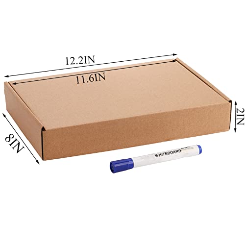 Cedilis 30 Pack 12x8x2 Inches Shipping Boxes, Brown Corrugated Cardboard Mailer Boxes, Medium Mailing Boxes for Shipping Packing Small Business - size: 12x8x2 Inches