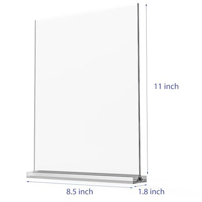 newnewshow 8.5x11 Acrylic Sign Holder 3 Pack Vertical Double-Sided Display (Optional 8.5x11 8.5x5.5 5x7 Horizontal and Vertical) - size: 3 Pack 8.5x11