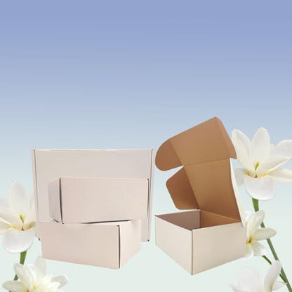 9x7x4 inch Shipping Boxes Set of 25, White Corrugated Cardboard Mailer Box - size: 9x7x4 -25 Pack