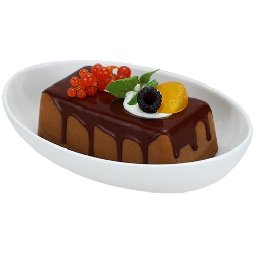 EIKS Ceramic Deep Plates Oval Shaped Dishes, Size of L8.1 x W5.7 - size: S Size (L8.1" x W5.7")