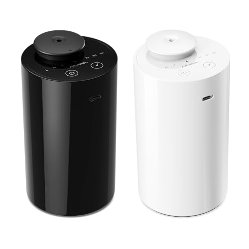 Airversa 2 Pack AN6 Waterless Diffuser for Essential Oil, Black + White - color: Black&white