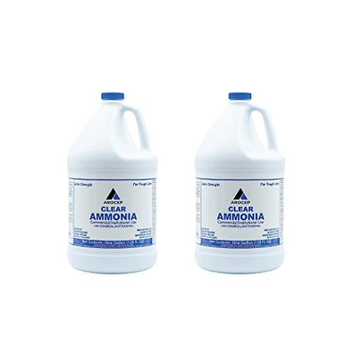 CPDI Clear Ammonia Cleaner Liquid, 2 Gallon, Multipurpose, Multi-Surface Cleaning Solution Removes Grease, Hard Water Stains, and Odors, Kitchen and Bathroom Use