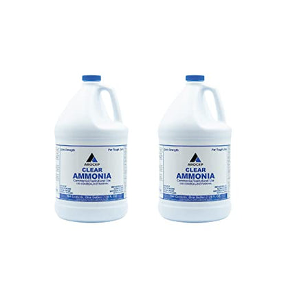 CPDI Clear Ammonia Cleaner Liquid, 2 Gallon, Multipurpose, Multi-Surface Cleaning Solution Removes Grease, Hard Water Stains, and Odors, Kitchen and Bathroom Use