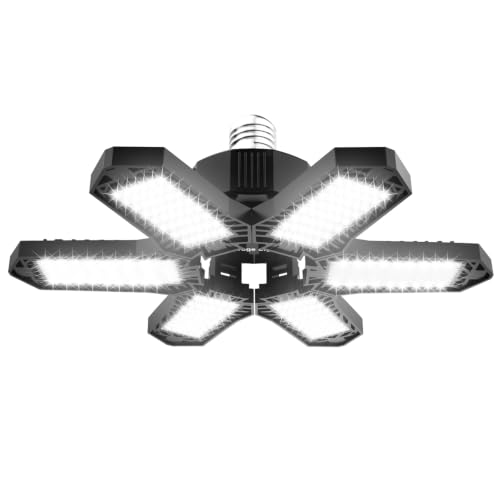 Maliralt LED Garage Lights Bulb 1 Pack 180W Led Screw in Garage Lights 18000LM 6500K Bright LED Garage Ceiling Lights Deformable Garage Shop Light for Attic Basement Workshop Commercial Bay Lighting - size: 1 Pack