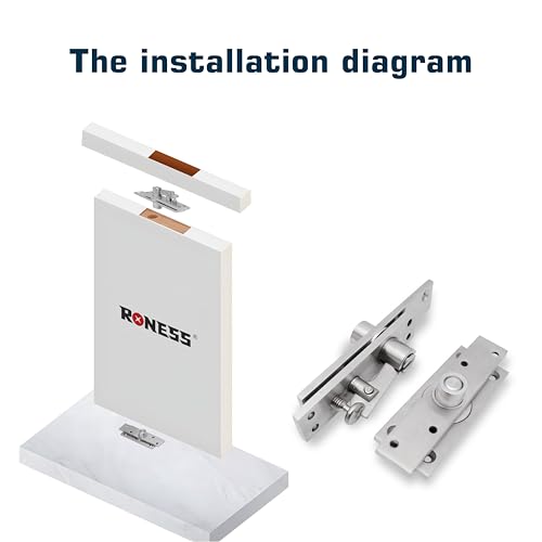 Pivot Door Hinges,Stainless Steel 360° Rotation Invisible Hinge for Bookcase, Murphy Door Hinges,Secret Door Hidden Hinges (150KG &360°)
