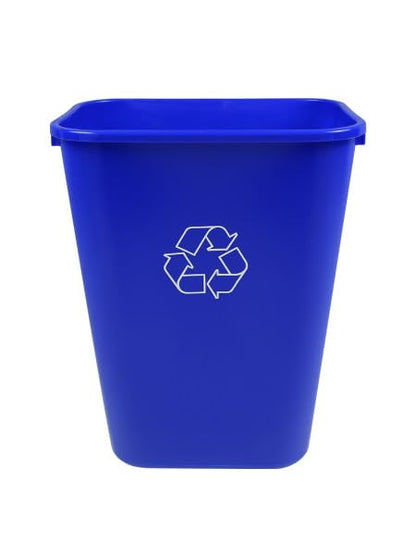 10 Gallon Blue Recycling Wastebasket Bin Plastic Trash Can | 4 PACK - size: 10 Gallon