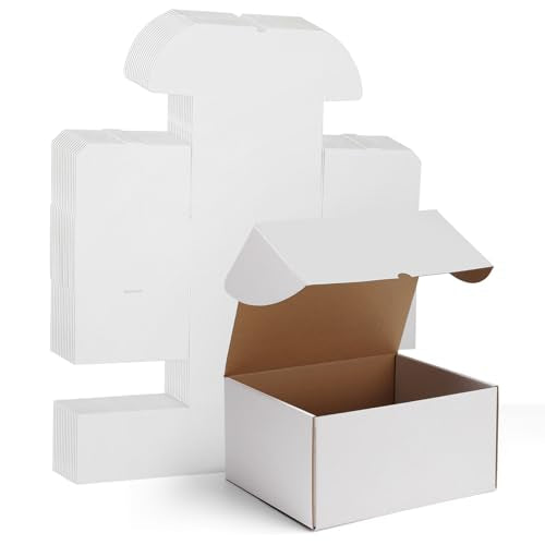 WIFTREY 12x10x6 Shipping Boxes set of 15, 12 x 10 x 6 White Corrugated Cardboard Boxes for Packaging Small Business, Moving, Mailing - color: White 15 Pack, size: 12x10x6