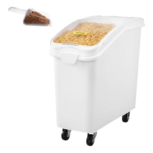 VEVOR Ingredient Bin with Scoop 21 Gallon, 400 Cup Rice Storage Container - size: 21 Gallon