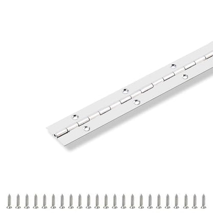 Piano Hinge 48" x 1" Stainless Steel Continuous & Piano Hinge - size: 48 Inch