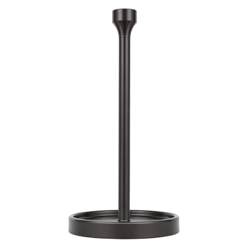 Ivilon Countertop Paper Towel Holder - Modern Bell End Minimalist Design - Color Oil Rubbed Bronze - color: Oil Rubbed Bronze