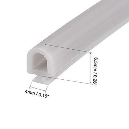 uxcell T-Slot Mount Window Weatherstrip Seal 6.5mm Bulb Bubble for 4mm Slot 3 Meters Long Gray - size: 3m