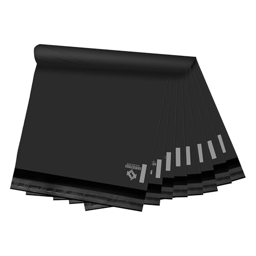 KKBESTPACK Black Poly Mailers 14.5x19 in, Shipping Bags, 100 Pcs - color: Black, size: 14.5" x 19" 100pcs