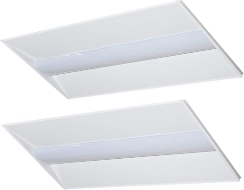 DIMI 2x4 LED Troffer Light,50W/40W/35W/30W/25W Adjustable,Up to 6500lm,0-10V Dimmable,3000K-5000K CCT,100-277V,ETL DLC Listed Commercial Drop Ceiling Lighting for Office & Commercial Use 2Pack