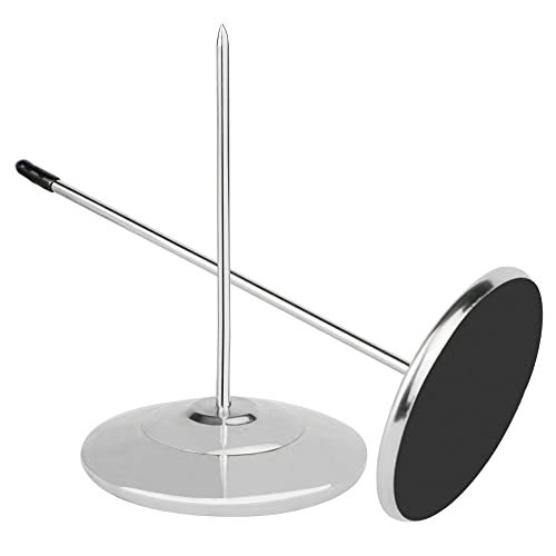 Receipt Holder, Receipt Spike for Resturaunt, Stainless Steel Bill Fork Check Spindle Memo Holder Spike with Solid Heavy-Duty Base (2 Pack) - style: 2 PACK