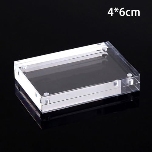 Acrylic Sign Holder, Acrylic Poster Double-Sided Display Stand For Countertops, Acrylic Stands For Display In Offices, Restaurants, And Events(4 x 6cm) - size: 4 x 6cm