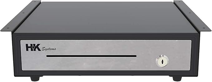 HK SYSTEMS Universal Under Counter Mounting Metal Bracket for 13",16",18" Cash Drawer, Black Color - size: 07. Under Mounting Bracket