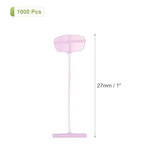 MECCANIXITY 1000 Pcs Standard Tagging Barb Fasteners, 1 Inch Pink Tagging Gun Fasteners Tagging Gun Refill Plastic Garment for Clothing Fine Stitch Price Refills Tag Label - color: Pink, size: 1 Inch