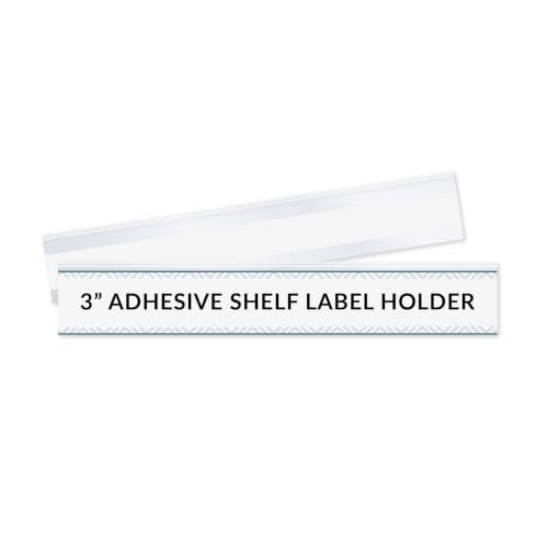 C-Line Self-Adhesive Label Holders, 1/2 x 3, Clear, 50 Pack (87607) - size: 1/2 x 3-Inch