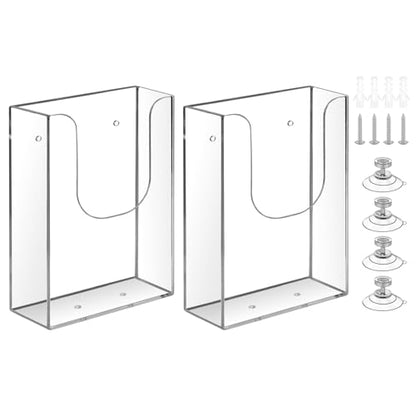 zavekia Brochure Holder, 4 x 6 Inches Brochure Holder Wall Mount Literature Holder Clear Flyer Holder Wall Mounted (2 pack)