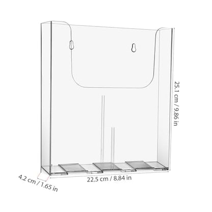 Cabilock 2 pack Clear Acrylic Wall File Holder Wall Mounted Brochure Magazine Organizer File Organizer Mount for Office Mall Exhibition Hotel A4 9.88 X 8.85 X 1.65 in - color: 2PCS