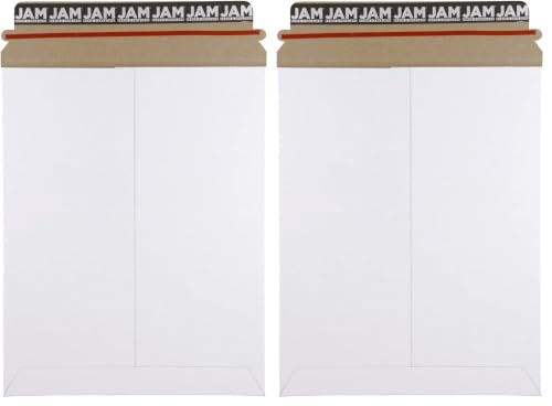 JAM PAPER Stay-Flat Photo Mailer Envelopes with Peel & Seal Closure - 9 x 11 1/2 - White - 6 Rigid Mailers/Pack (Pack of 2) - color: 9" X 11 1/2", size: 6 per Pack (Pack of 2)