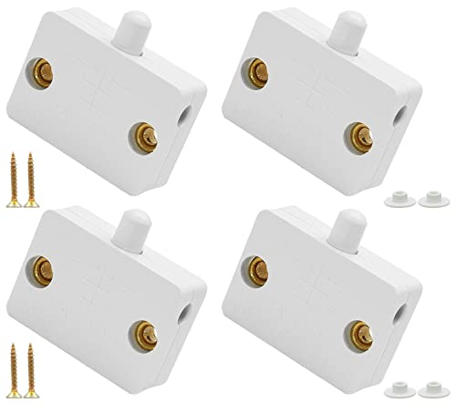 4Pcs Cabinet Lamp Switch, White - color: White 4PCS