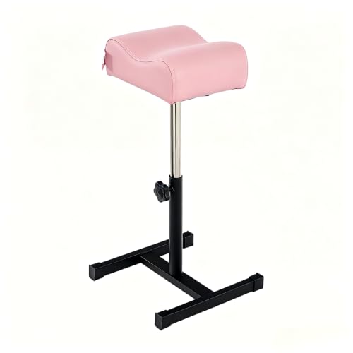 Pedicure Manicure Footrest & Pedicure Stand, Manicure Nail Care Tool, Height Adjustable with Soft Cushion, Non-Slip for Salon, Spa, Home Use, Pink - color: Black & Pink