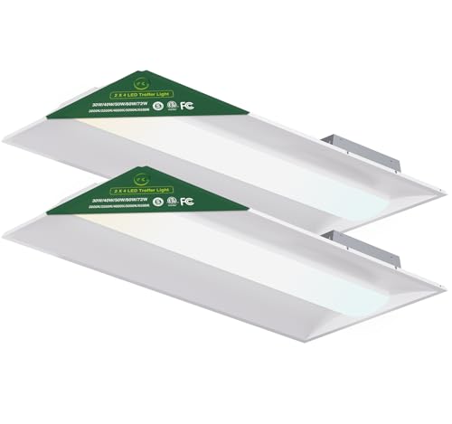 YXL 2x4 LED Troffer Light, 5CCT Switch LED Drop in Ceiling Light for Dropped Ceiling, 9720/8100/6750/5400/4050 Adjustable Lumens, 6500/5000/4000/3500/3000K Color Temperature, Dimmable 0-10V,ETL - size: 2x4 FT-2Pack